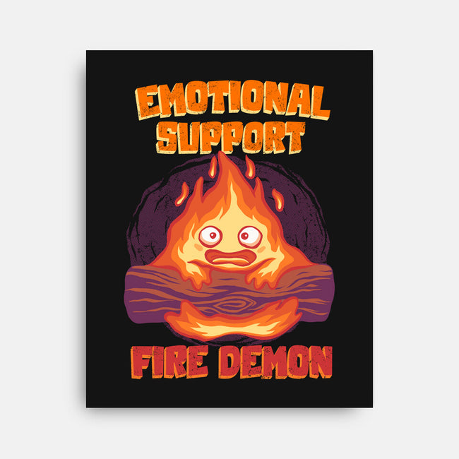 Emotional Support Fire Demon-None-Stretched-Canvas-rmatix