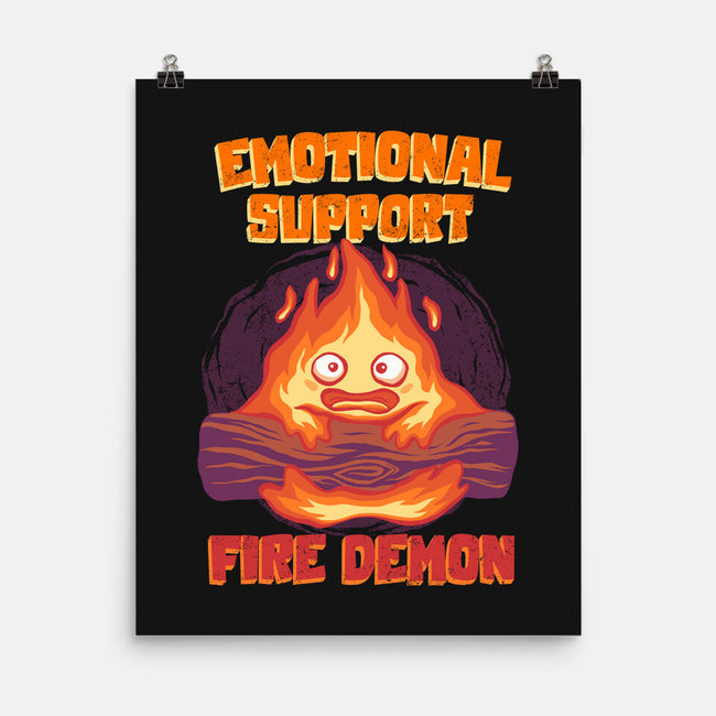 Emotional Support Fire Demon-None-Matte-Poster-rmatix