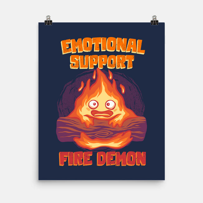 Emotional Support Fire Demon-None-Matte-Poster-rmatix