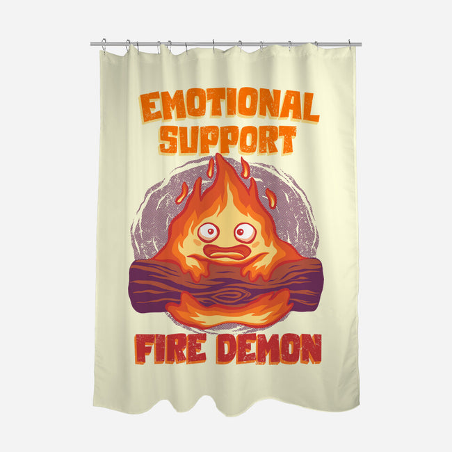 Emotional Support Fire Demon-None-Polyester-Shower Curtain-rmatix