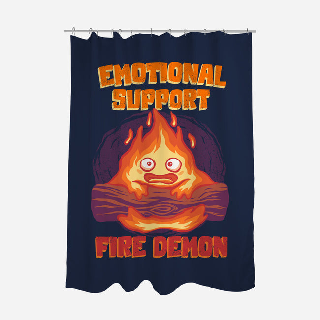Emotional Support Fire Demon-None-Polyester-Shower Curtain-rmatix