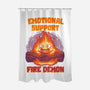 Emotional Support Fire Demon-None-Polyester-Shower Curtain-rmatix