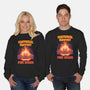 Emotional Support Fire Demon-Unisex-Crew Neck-Sweatshirt-rmatix