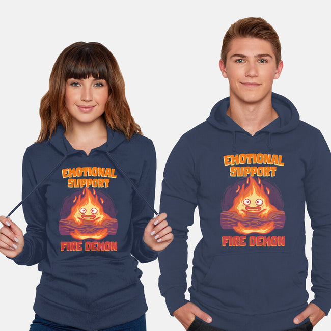 Emotional Support Fire Demon-Unisex-Pullover-Sweatshirt-rmatix
