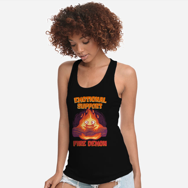 Emotional Support Fire Demon-Womens-Racerback-Tank-rmatix