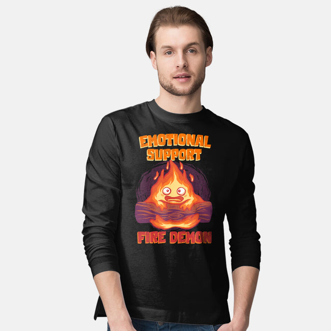Emotional Support Fire Demon-Mens-Long Sleeved-Tee-rmatix