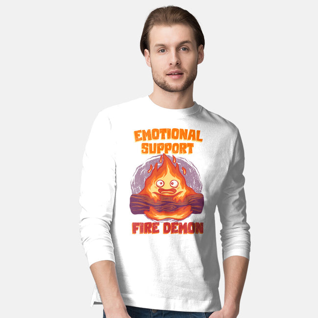 Emotional Support Fire Demon-Mens-Long Sleeved-Tee-rmatix