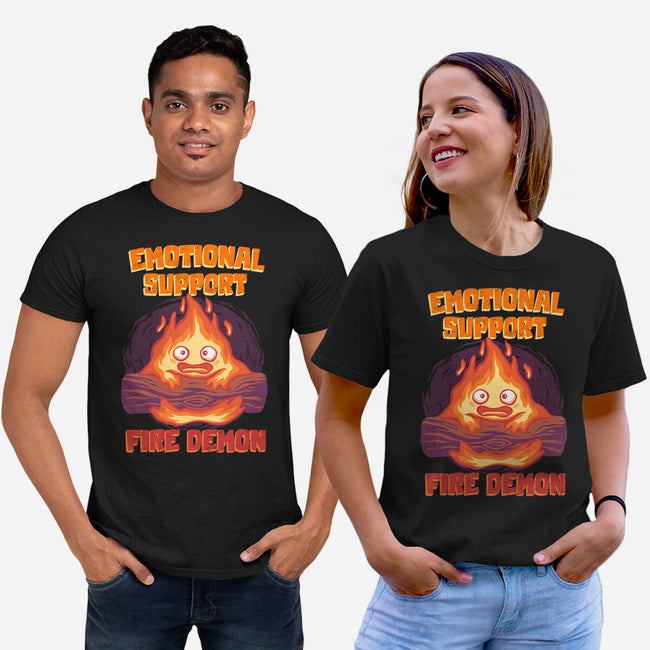 Emotional Support Fire Demon-Unisex-Basic-Tee-rmatix