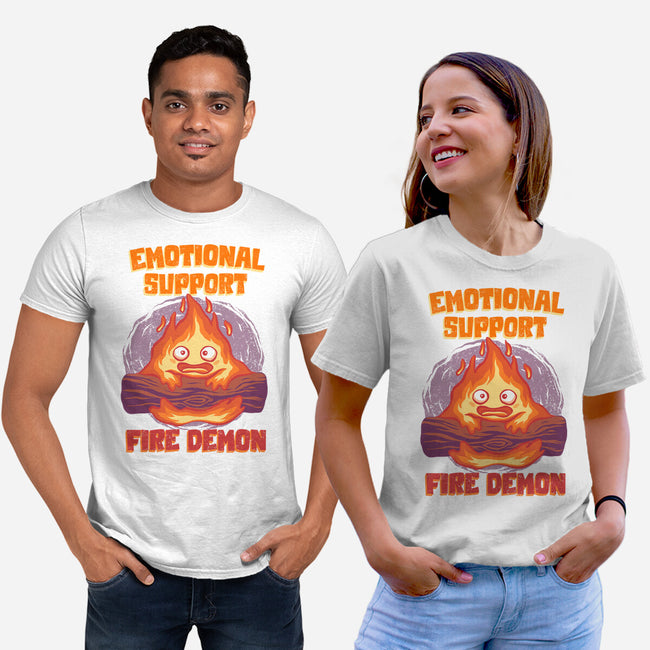 Emotional Support Fire Demon-Unisex-Basic-Tee-rmatix