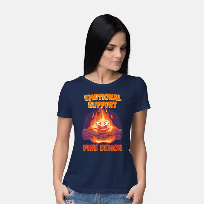 Emotional Support Fire Demon-Womens-Basic-Tee-rmatix
