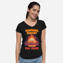 Emotional Support Fire Demon-Womens-V-Neck-Tee-rmatix