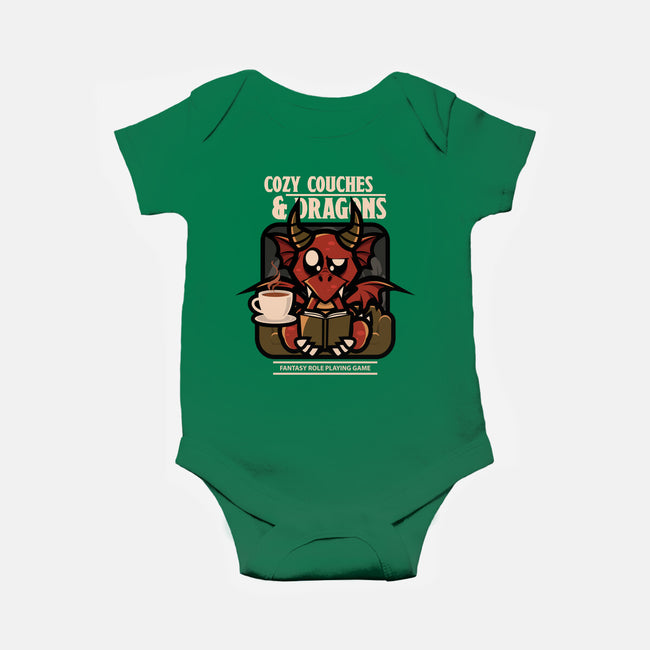 Cozy Couches And Dragons-Baby-Basic-Onesie-jrberger
