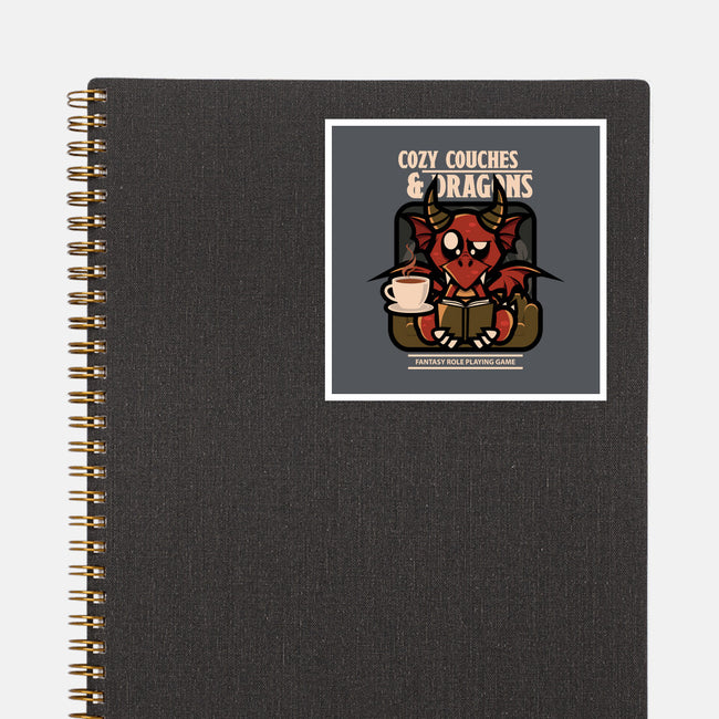 Cozy Couches And Dragons-None-Glossy-Sticker-jrberger