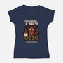 Cozy Couches And Dragons-Womens-V-Neck-Tee-jrberger