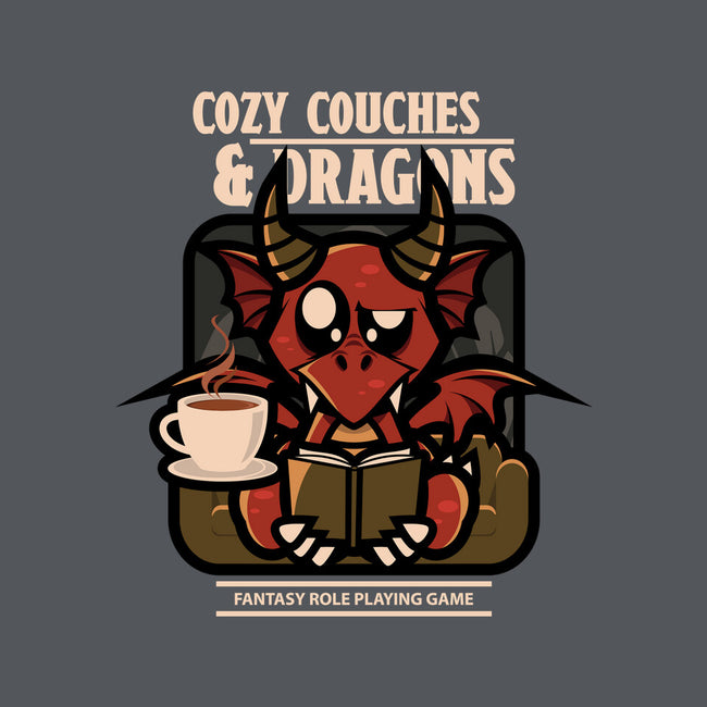 Cozy Couches And Dragons-Womens-V-Neck-Tee-jrberger