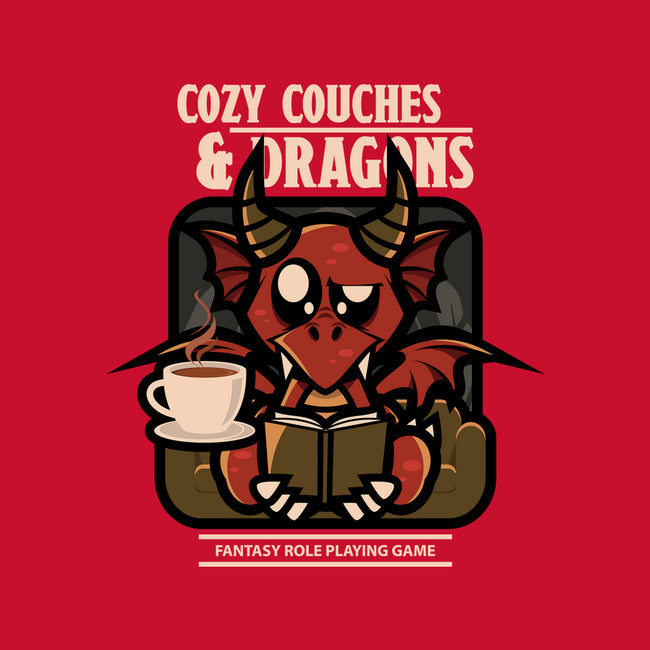 Cozy Couches And Dragons-Womens-Fitted-Tee-jrberger
