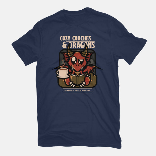 Cozy Couches And Dragons-Womens-Fitted-Tee-jrberger