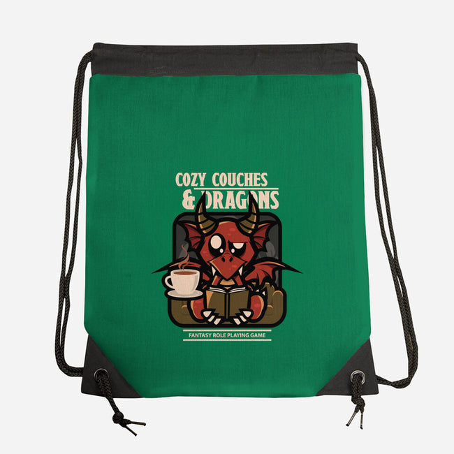 Cozy Couches And Dragons-None-Drawstring-Bag-jrberger