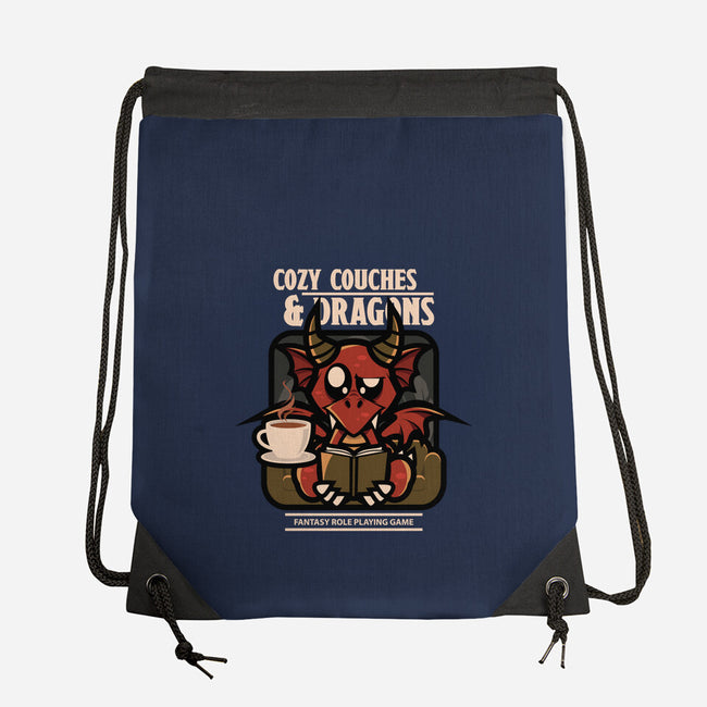Cozy Couches And Dragons-None-Drawstring-Bag-jrberger