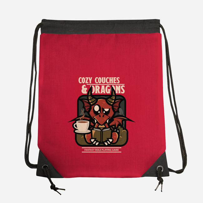 Cozy Couches And Dragons-None-Drawstring-Bag-jrberger