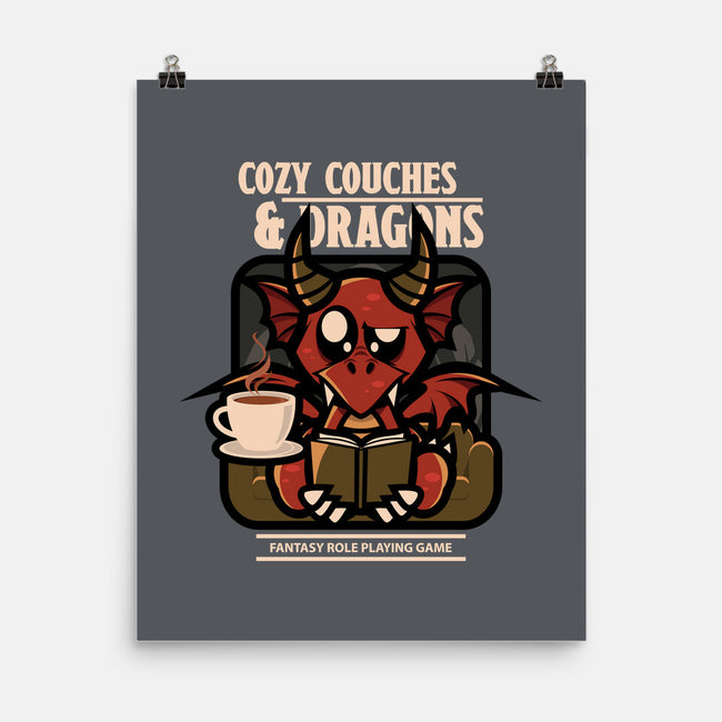 Cozy Couches And Dragons-None-Matte-Poster-jrberger