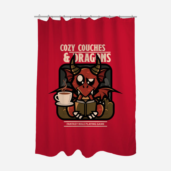 Cozy Couches And Dragons-None-Polyester-Shower Curtain-jrberger