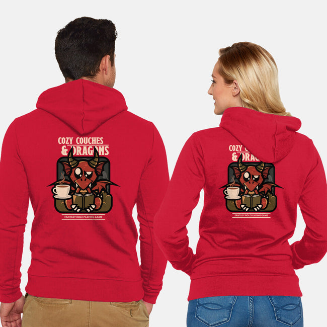 Cozy Couches And Dragons-Unisex-Zip-Up-Sweatshirt-jrberger