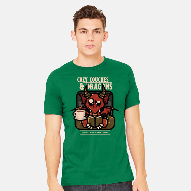 Cozy Couches And Dragons-Mens-Heavyweight-Tee-jrberger