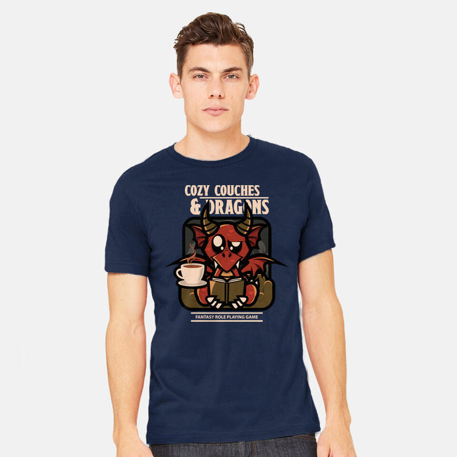 Cozy Couches And Dragons-Mens-Heavyweight-Tee-jrberger
