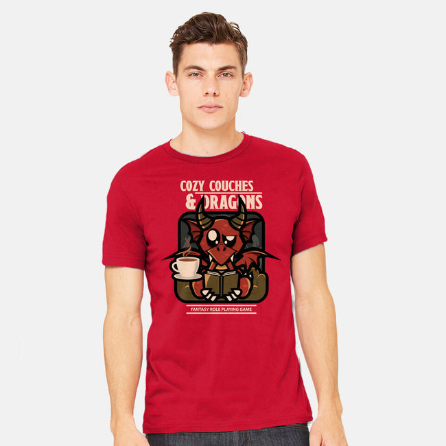 Cozy Couches And Dragons-Mens-Heavyweight-Tee-jrberger