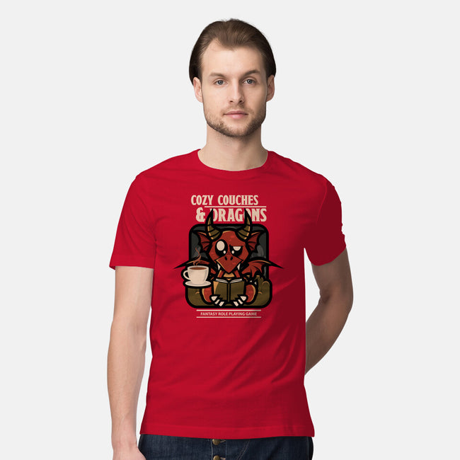 Cozy Couches And Dragons-Mens-Premium-Tee-jrberger