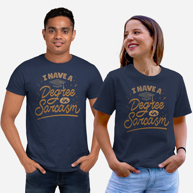 I Have A Degree In Sarcasm-Unisex-Basic-Tee-koalastudio