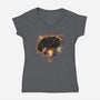 The Bomb Devil-Womens-V-Neck-Tee-grevalra