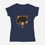 The Bomb Devil-Womens-V-Neck-Tee-grevalra