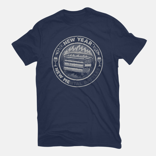 New Mental Battles-Womens-Fitted-Tee-glitchygorilla