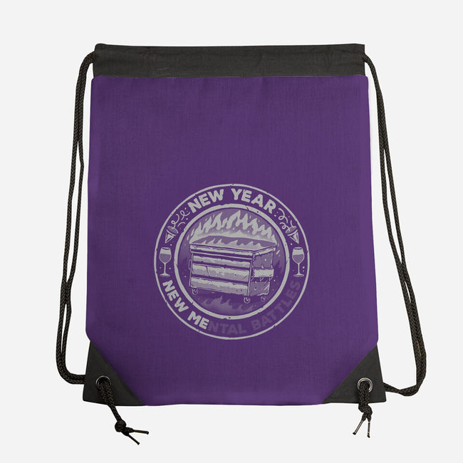 New Mental Battles-None-Drawstring-Bag-glitchygorilla