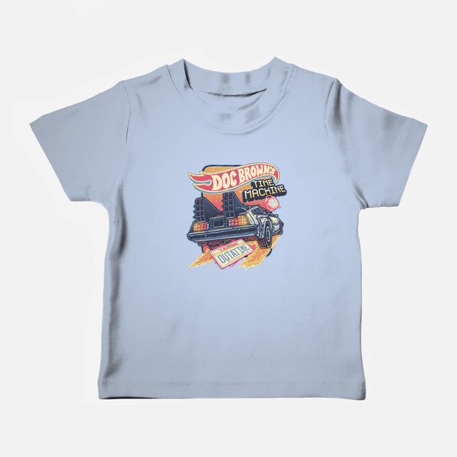 Blazing Time Machine-Baby-Basic-Tee-glitchygorilla
