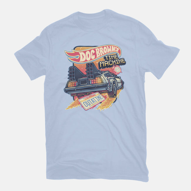 Blazing Time Machine-Womens-Fitted-Tee-glitchygorilla