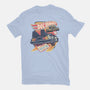 Blazing Time Machine-Womens-Fitted-Tee-glitchygorilla