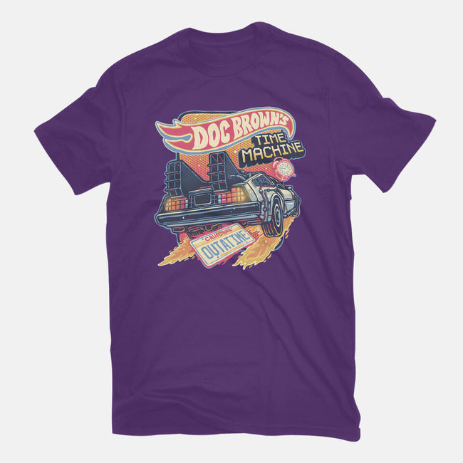 Blazing Time Machine-Womens-Fitted-Tee-glitchygorilla
