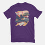 Blazing Time Machine-Womens-Fitted-Tee-glitchygorilla