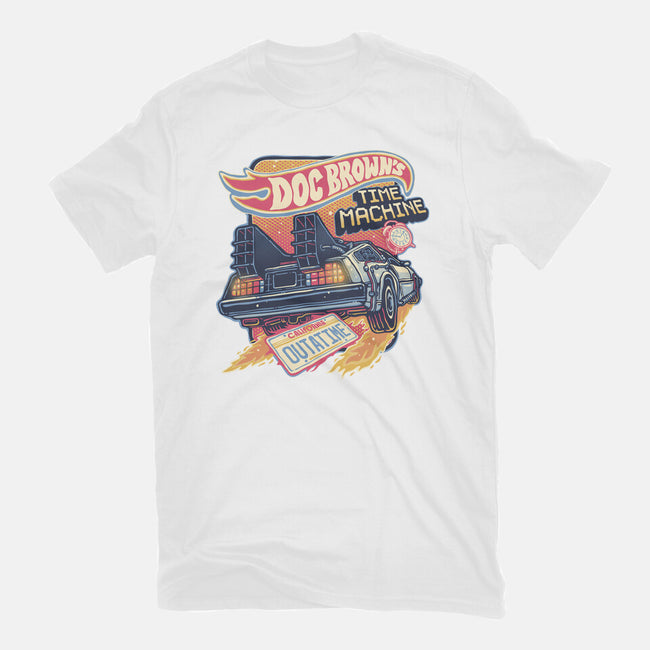 Blazing Time Machine-Womens-Fitted-Tee-glitchygorilla