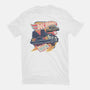 Blazing Time Machine-Unisex-Basic-Tee-glitchygorilla