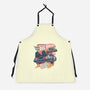 Blazing Time Machine-Unisex-Kitchen-Apron-glitchygorilla