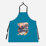 Blazing Time Machine-Unisex-Kitchen-Apron-glitchygorilla