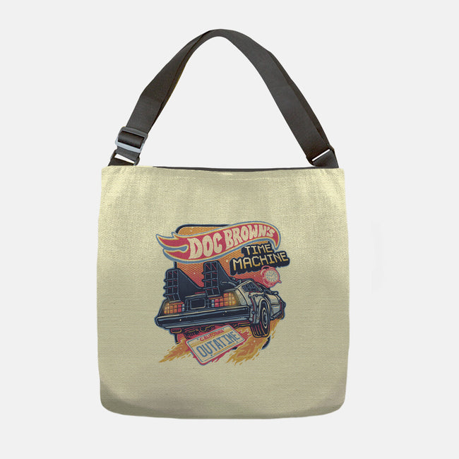 Blazing Time Machine-None-Adjustable Tote-Bag-glitchygorilla