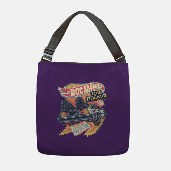 Blazing Time Machine-None-Adjustable Tote-Bag-glitchygorilla