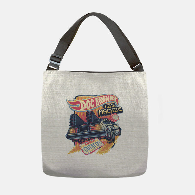 Blazing Time Machine-None-Adjustable Tote-Bag-glitchygorilla