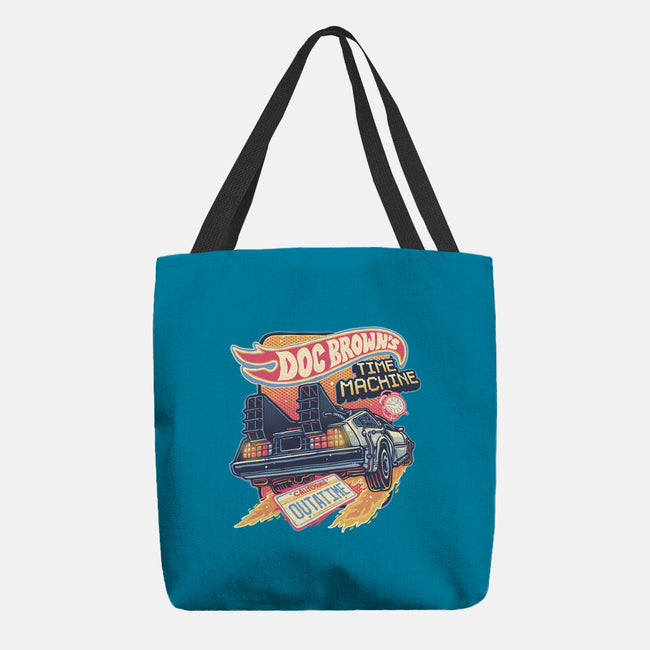 Blazing Time Machine-None-Basic Tote-Bag-glitchygorilla