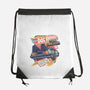 Blazing Time Machine-None-Drawstring-Bag-glitchygorilla